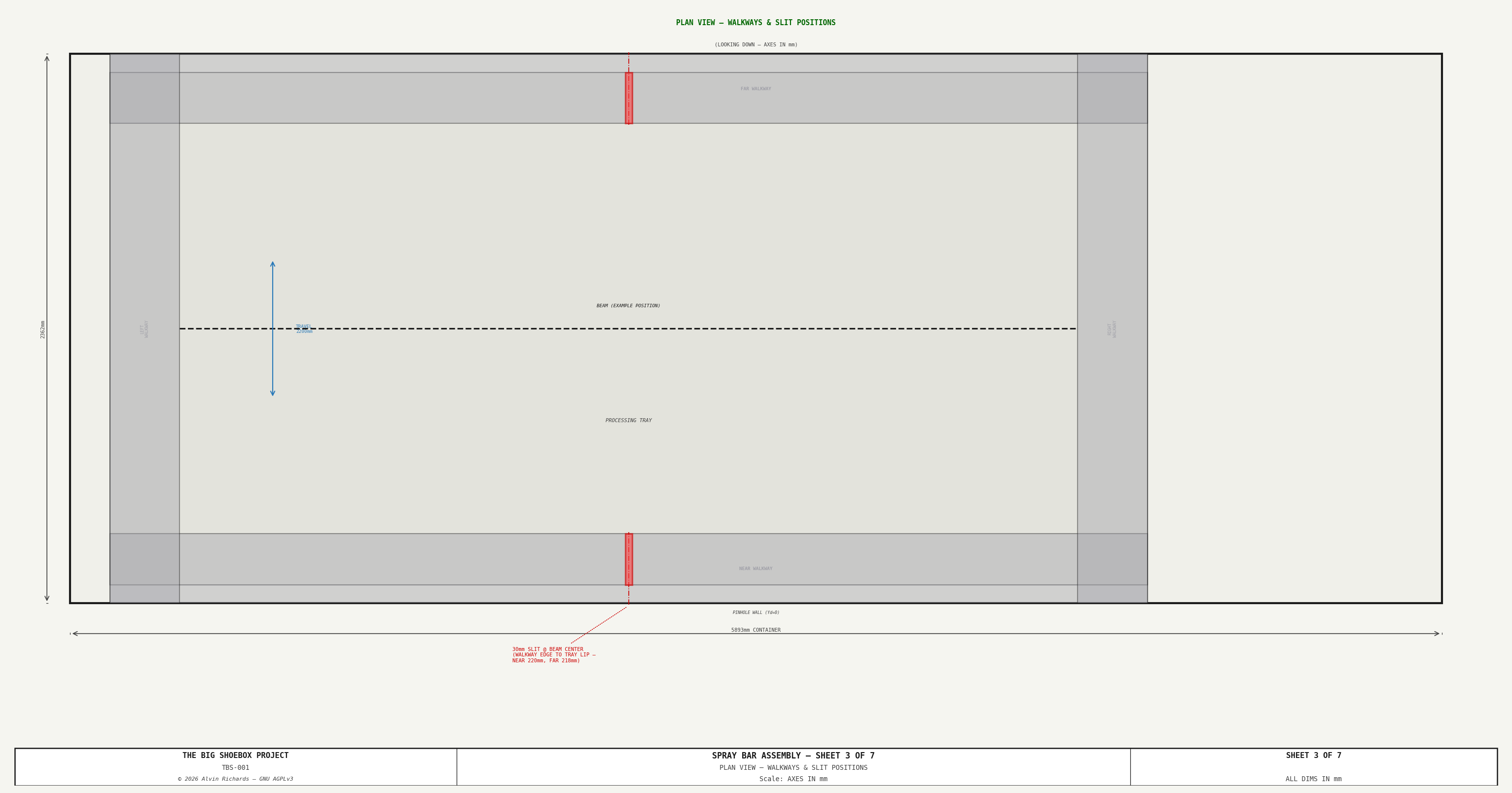 TBS-001 Walkway —Positions of walkway slits