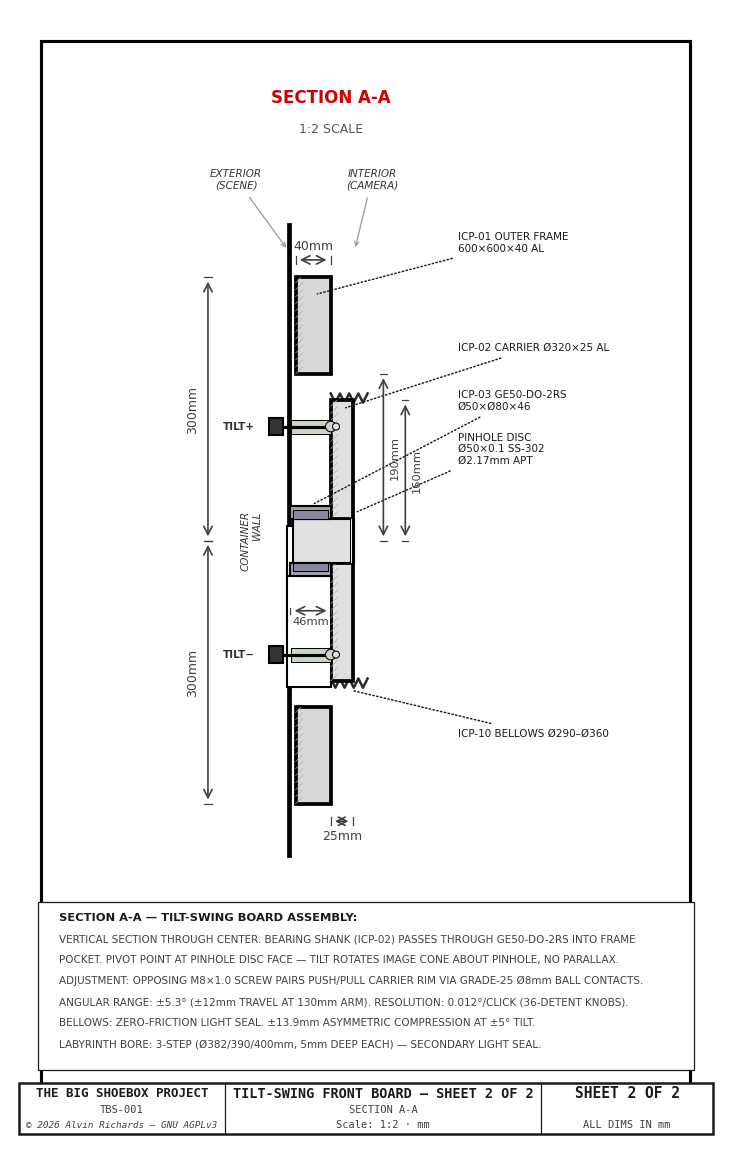 TSB Sheet 2 — Section A-A