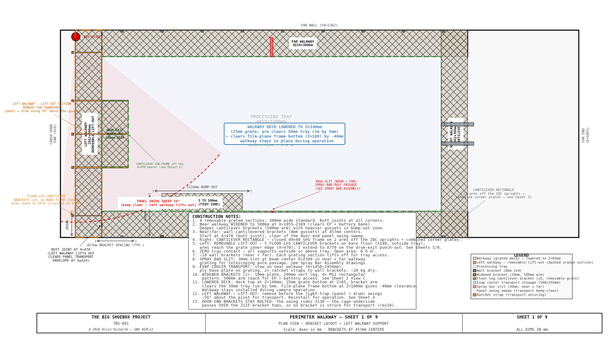 TBS-001 Walkway — Sheet 1: Equipment Location
