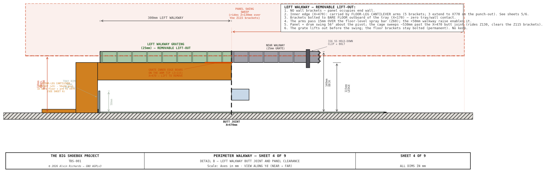TBS-001 Walkway — Sheet 4: Lift-Out at Butt Joint